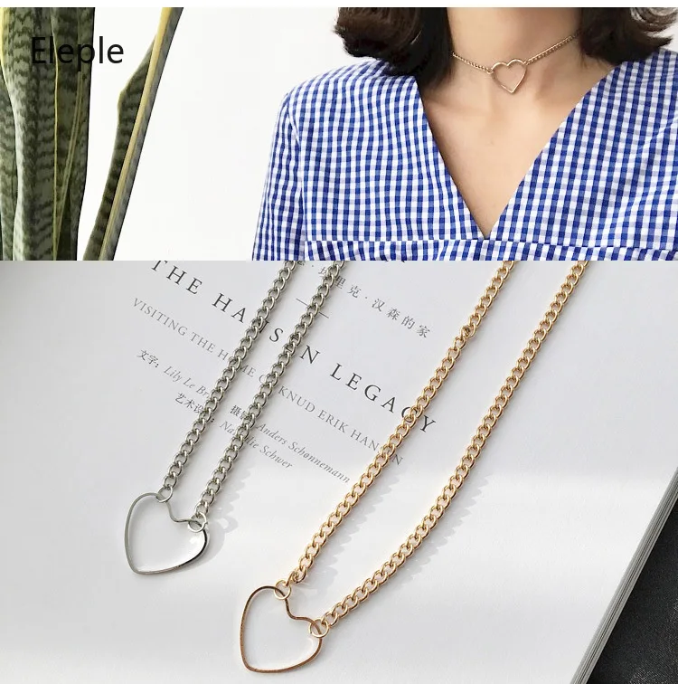 Eleple Simple Metal Hollow Heart-shaped Necklace European and American Necklaces Women Simple Jewelry and Gifts A4020
Eleple Simple Metal Hollow Heart-shaped Necklace European and American Necklaces Women Simple Jewelry and Gifts A4020