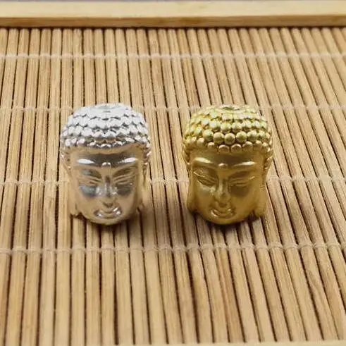 3D 100% серебряные бусины чистое серебро 999 пробы тибетская статуя Будды реальные