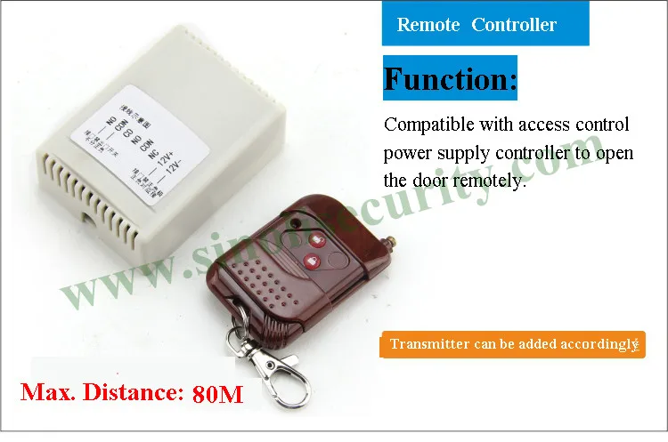 80M Long Distance Access Control Remote Control Switch, 12V Wireless Remote Door Relase Button
80M Long Distance Access Control Remote Control Switch, 12V Wireless Remote Door Relase Button