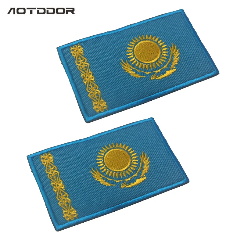 Казахстан флаг армия значок Тактический Телефон кольцо & Петля|embroidered patch|patches