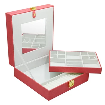 Large Best Fashion Square Jewelry Box Simple Layout 2 Layers Makeup Organizer Choker Ring Necklace Storage Box
Large Best Fashion Square Jewelry Box Simple Layout 2 Layers Makeup Organizer Choker Ring Necklace Storage Box