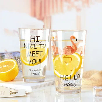 Heat-resistant flamingo glass student cup large capacity with lid spoon juice cup cold drink cup
Heat-resistant flamingo glass student cup large capacity with lid spoon juice cup cold drink cup