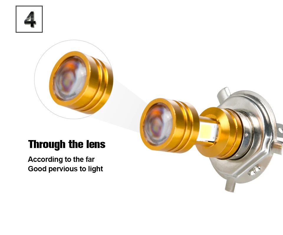 Aceersun 1Pcs H4 P15D BA20D COB LED Motorcycle Headlight High Low Beam Light 3400lm Super Bright White Motorbike Head Lamp Bulb (7)