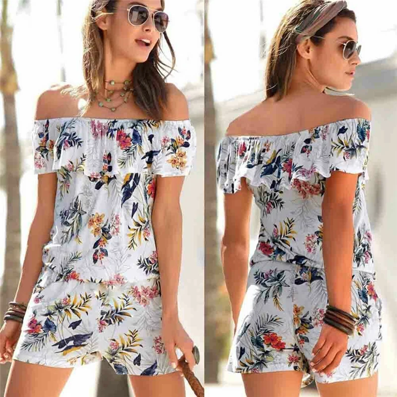 Off Shoulder Floral Print Playsuit Women Summer Casual Short Sleeve Cotton Loose Rompers Playsuit Wide Leg Pants Short Jumpsuit
Off Shoulder Floral Print Playsuit Women Summer Casual Short Sleeve Cotton Loose Rompers Playsuit Wide Leg Pants Short Jumpsuit