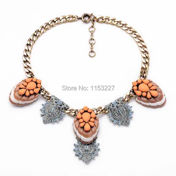 2016 New design high quality fashion brand deluxe orange rhinestone metal choker necklace handmade
2016 New design high quality fashion brand deluxe orange rhinestone metal choker necklace handmade