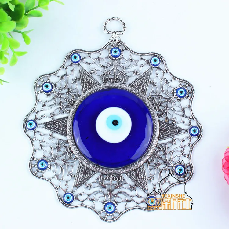 

Turkey blue eyes 12 angle sun ornaments Muslim peace pendant evil "Jushi eye of the devil