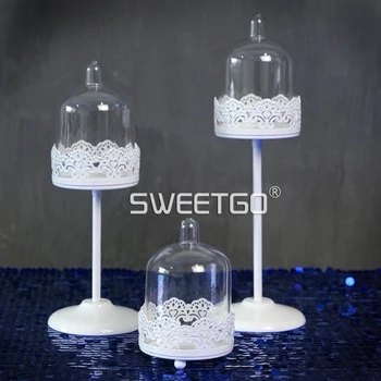 1 Pcs European Mini Lace Wedding Decorative Cake Stands with Glass Cover Dessert Fruit Plates Pan 
1 Pcs European Mini Lace Wedding Decorative Cake Stands with Glass Cover Dessert Fruit Plates Pan