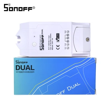 Itead SONOFF Dual Wireless WIFI Switch Relay Module 10A 220V DIY Timing wi-fi For Smart Home Automation Remote Controller
Itead SONOFF Dual Wireless WIFI Switch Relay Module 10A 220V DIY Timing wi-fi For Smart Home Automation Remote Controller