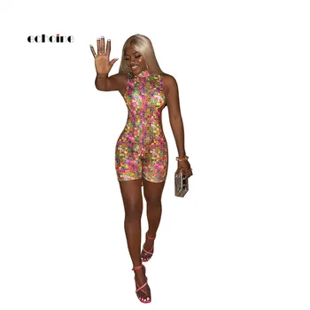 Echoine Women Bodycon Jumpsuit Bright Diamond Stand Collar Printed Sleeveless Rhinestone Sexy Playsuit Slim Short Pants Rompers
Echoine Women Bodycon Jumpsuit Bright Diamond Stand Collar Printed Sleeveless Rhinestone Sexy Playsuit Slim Short Pants Rompers