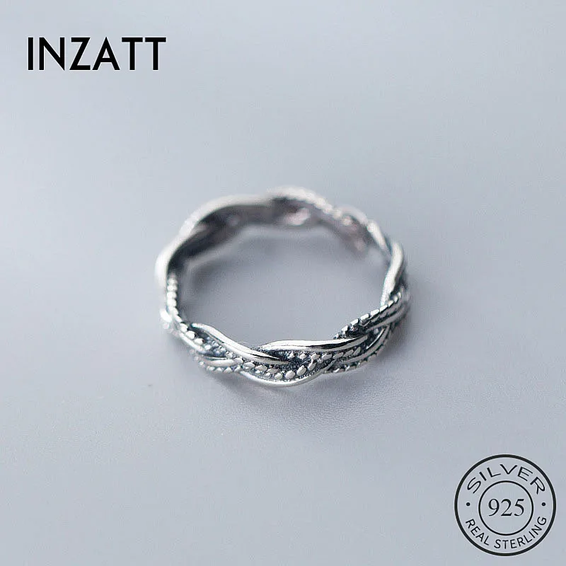 INZATT Real 925 Sterling Silver Geometric Twisted Lines Opening Ring For Fashion Women Vintage Ring Fine Jewelry MInimalist Gift
INZATT Real 925 Sterling Silver Geometric Twisted Lines Opening Ring For Fashion Women Vintage Ring Fine Jewelry MInimalist Gift