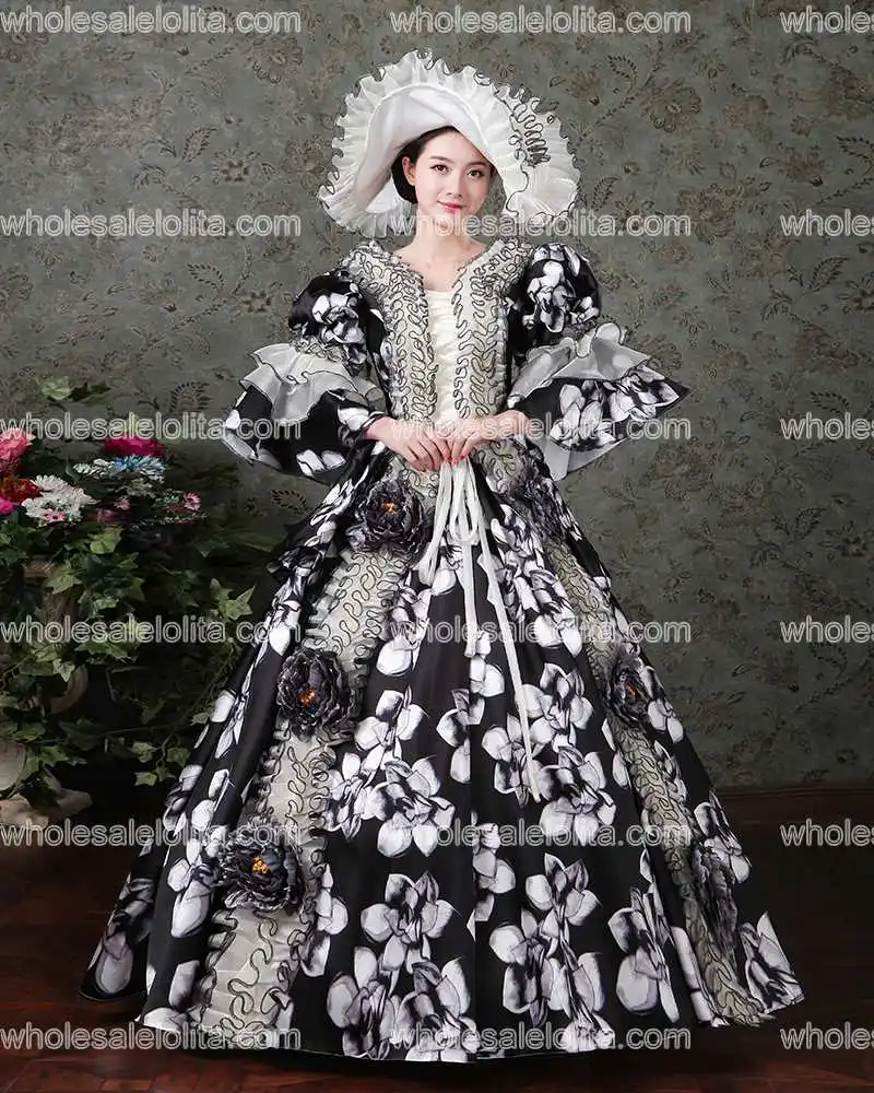 Renaissance Colonial Gothic Period Floral Jane Austen Dress Gown Princess Clothing
Renaissance Colonial Gothic Period Floral Jane Austen Dress Gown Princess Clothing