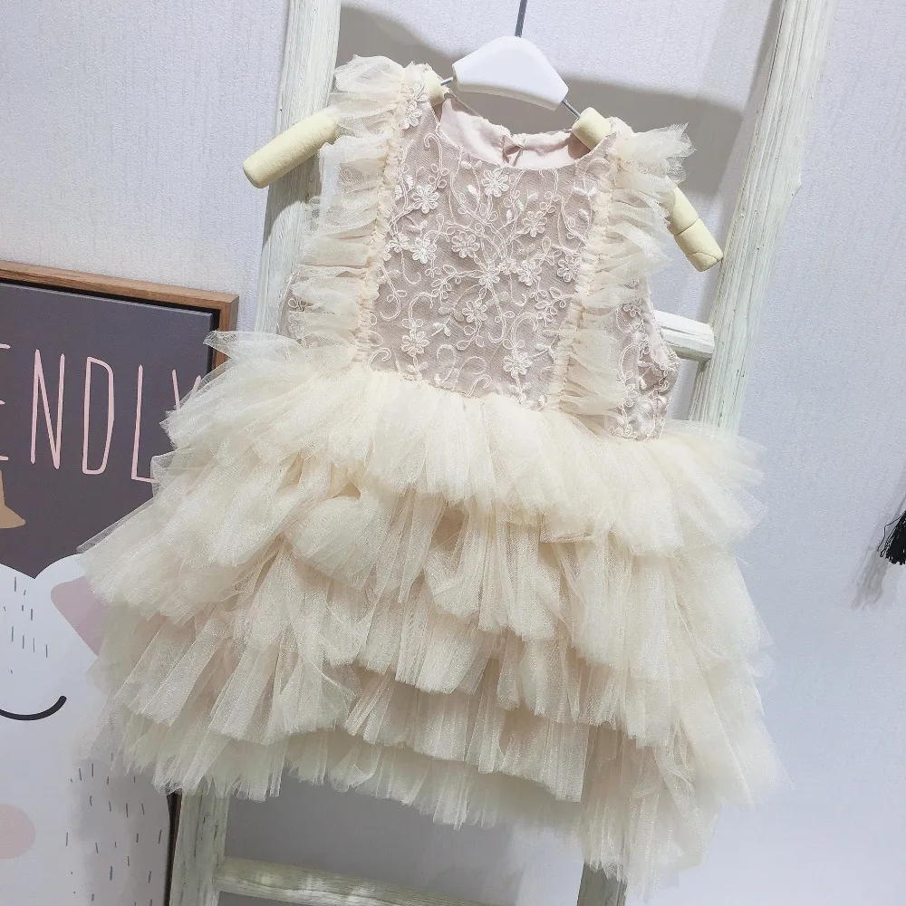 High-end Summer new items Baby Girls Princess Layered Dress Floral Embroidery Champagne Kids Wedding Party Dresses Girls Clothes
High-end Summer new items Baby Girls Princess Layered Dress Floral Embroidery Champagne Kids Wedding Party Dresses Girls Clothes