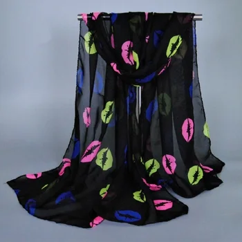New Arrival Spring And Autumn Chiffon Women Scarf Lips Printed Shape Design Long Soft Silk Shawl2019
New Arrival Spring And Autumn Chiffon Women Scarf Lips Printed Shape Design Long Soft Silk Shawl2019