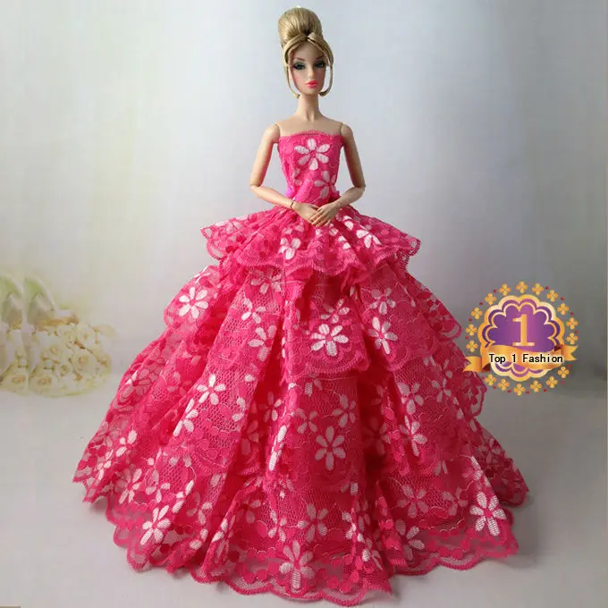 new arrvial children girl gift high quality collection elegant dress for barbie doll dress