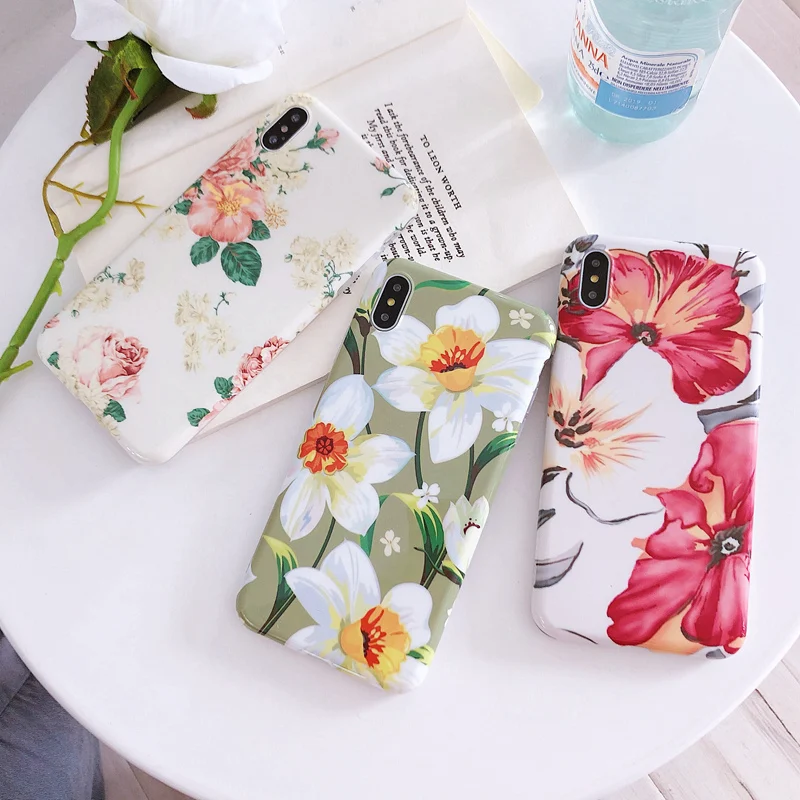 Glossy Color Painted Peony Case For iPhone 7 6S 6 8 Plus Floral Case Retro Art Phone Case for iPhone XR XS Max X Xs Back Cover
Glossy Color Painted Peony Case For iPhone 7 6S 6 8 Plus Floral Case Retro Art Phone Case for iPhone XR XS Max X Xs Back Cover