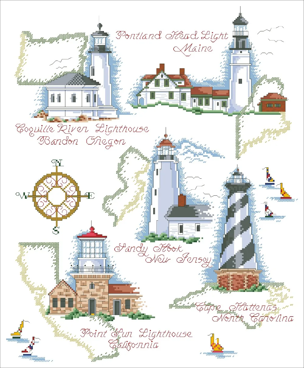 Map history lighthouse cross stitch package cartoon 18ct 14ct 11ct cloth cotton thread embroidery DIY handmade needlework
Map history lighthouse cross stitch package cartoon 18ct 14ct 11ct cloth cotton thread embroidery DIY handmade needlework