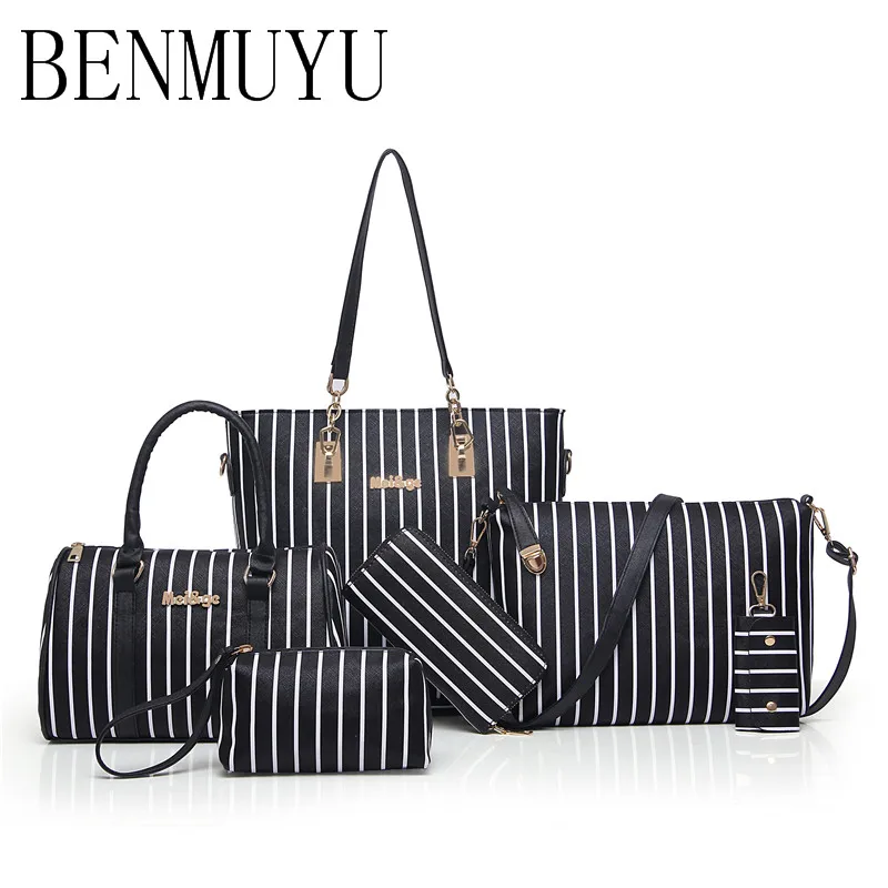 BENMUYU,Free shipping,Six pieces/set of new 2018 women's handbags Multi-purpose crossbody bag for color stripe PU shoulder bags
BENMUYU,Free shipping,Six pieces/set of new 2018 women's handbags Multi-purpose crossbody bag for color stripe PU shoulder bags
