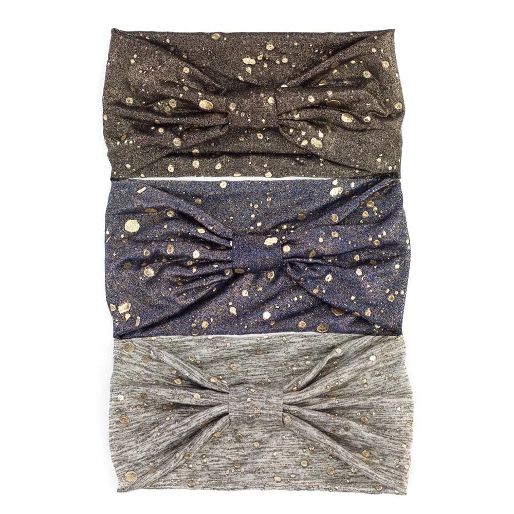 Charm Wood Women's Splatter Golden Paint Wide Elastic Headbands Fashion Bow Knotted Mesh Headband Turban Stretch Wrap Hairband
Charm Wood Women's Splatter Golden Paint Wide Elastic Headbands Fashion Bow Knotted Mesh Headband Turban Stretch Wrap Hairband
