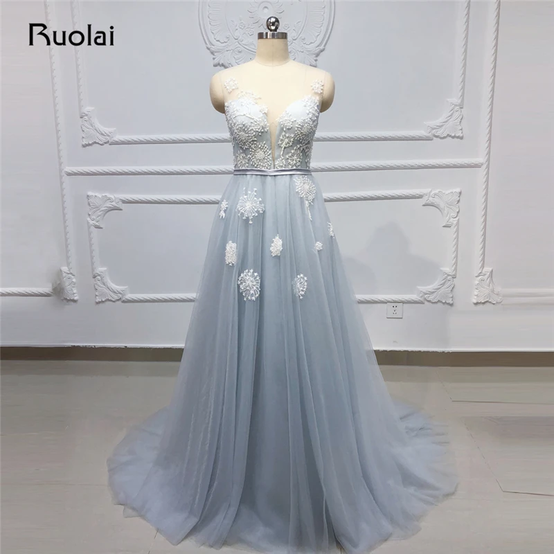 Elegant Evening Dresses 2019 A-Line Applique Beaded Lace Evening Gown Formal Dress Women Transparent Back Prom Dress Long SN24
Elegant Evening Dresses 2019 A-Line Applique Beaded Lace Evening Gown Formal Dress Women Transparent Back Prom Dress Long SN24