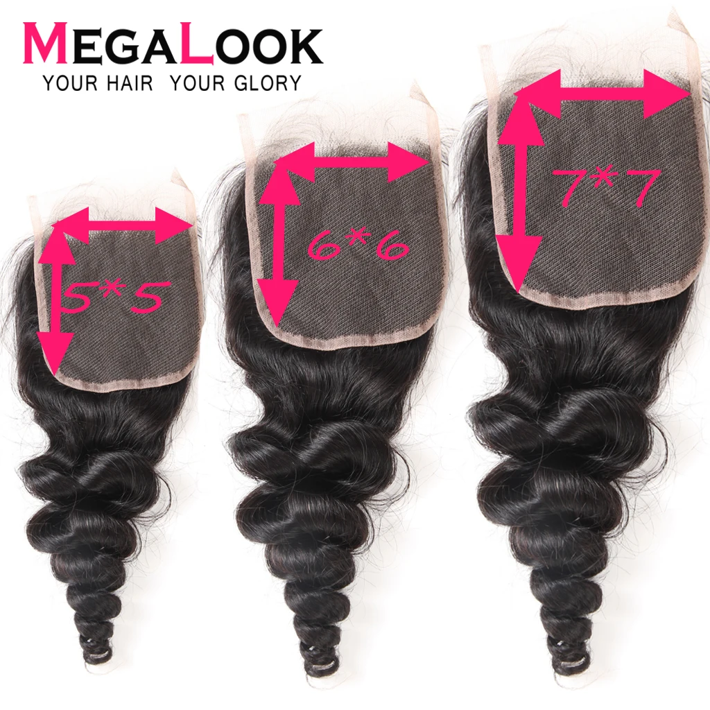 Loose Wave Closure 5x5 Lace Closure Human Hair Closure Brazilian Hair Swiss Lace Closures Remy Hair Megalook There Part 6*6 7x7
Loose Wave Closure 5x5 Lace Closure Human Hair Closure Brazilian Hair Swiss Lace Closures Remy Hair Megalook There Part 6*6 7x7