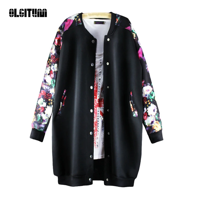 2019 Spring Fashion Women Flower Baseball Jackets Coat Casual Long Sleeve Outwear Bomber Jackets Plus Size 4xl JK060
2019 Spring Fashion Women Flower Baseball Jackets Coat Casual Long Sleeve Outwear Bomber Jackets Plus Size 4xl JK060