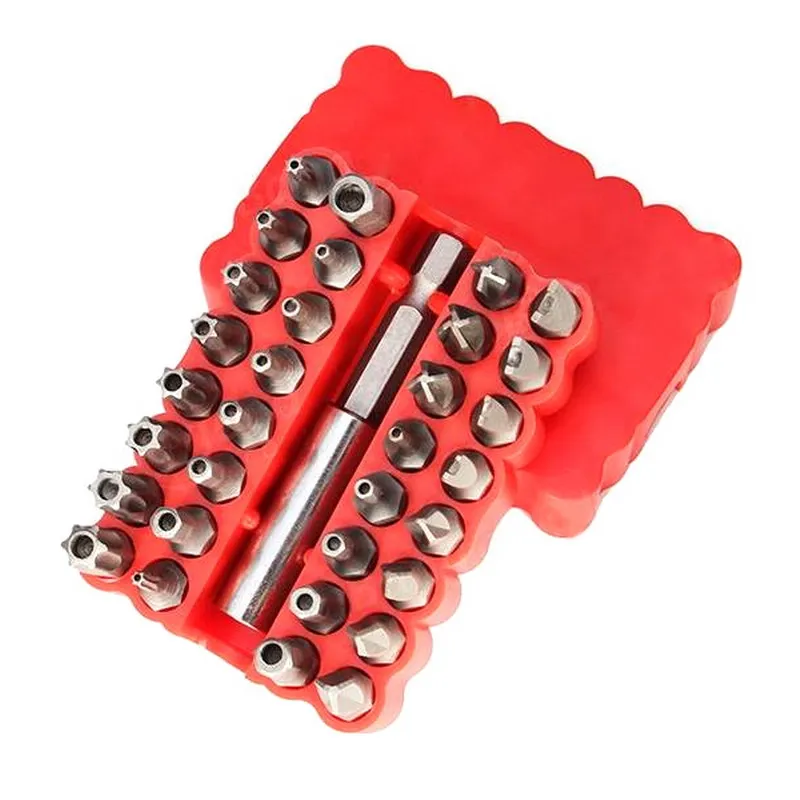 

33pcs Security Tamper Proof Bit Torx Hex Star Spanner Tri Wing Spanner Screwdrive Magnetic Bit Holder Screw Driver Bits VEN43T5