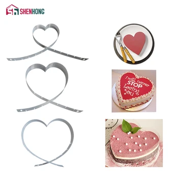 SHENHONG 1PC Adjustable Heart Cake Mold Mousse Ring 3D Stainless Steel Fondant Cake Decorating Tools DIY Baking Pastry Mould
SHENHONG 1PC Adjustable Heart Cake Mold Mousse Ring 3D Stainless Steel Fondant Cake Decorating Tools DIY Baking Pastry Mould