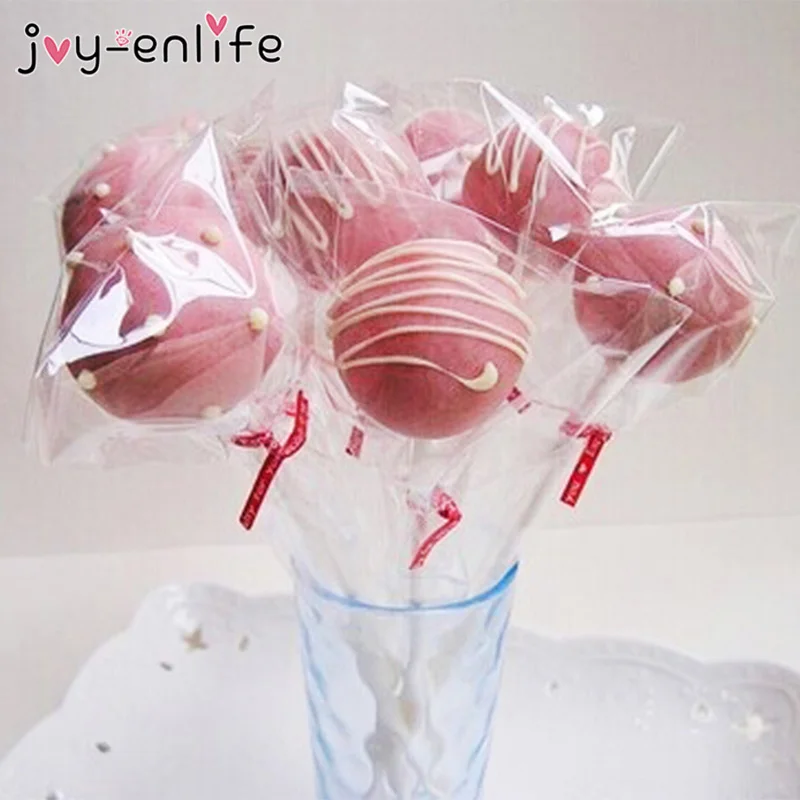 100pcs DIY Wedding Birthday Party Sweet Cellophane Clear Candy Storage Bags Cookies Lollipops Cake Packaging Unicorn Decoration