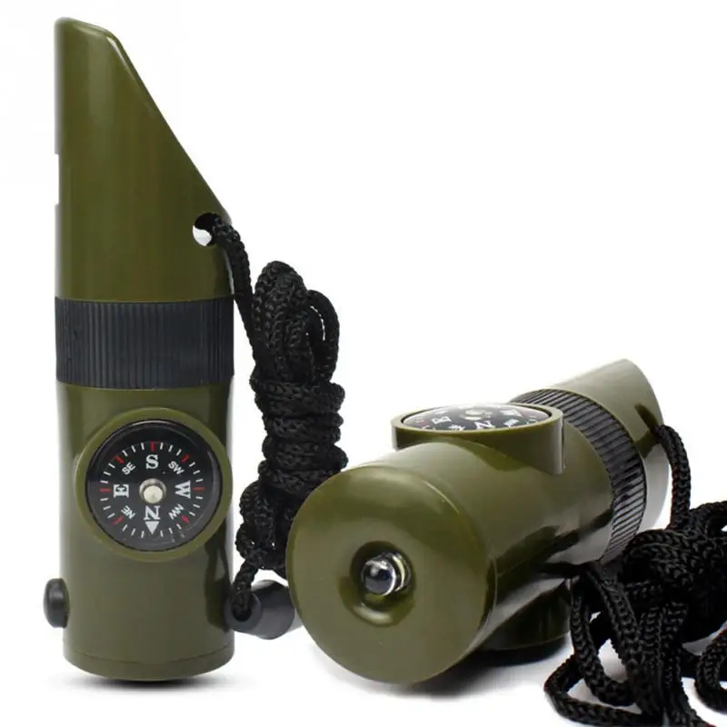 7 in 1 Mini SOS Survival Kit Camping Survival Whistle With Compass Thermometer Flashlight Magnifier Tools Outdoor Hiking
7 in 1 Mini SOS Survival Kit Camping Survival Whistle With Compass Thermometer Flashlight Magnifier Tools Outdoor Hiking