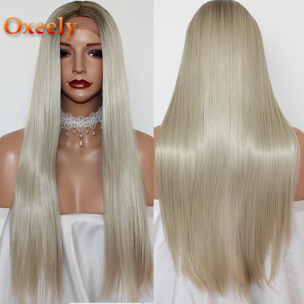 Oxeely Long Wavy Synthetic Lace Front Wigs Platinum Blonde Wig Heat Resistant Fiber Hair Loose Wave Wig for Fashion Women
Oxeely Long Wavy Synthetic Lace Front Wigs Platinum Blonde Wig Heat Resistant Fiber Hair Loose Wave Wig for Fashion Women