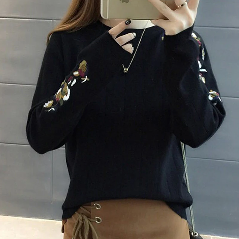 2019 New Arrival Women Autumn Winter Sweater O-neck With Embroidery Female Jumper Pullover High Quality
2019 New Arrival Women Autumn Winter Sweater O-neck With Embroidery Female Jumper Pullover High Quality
