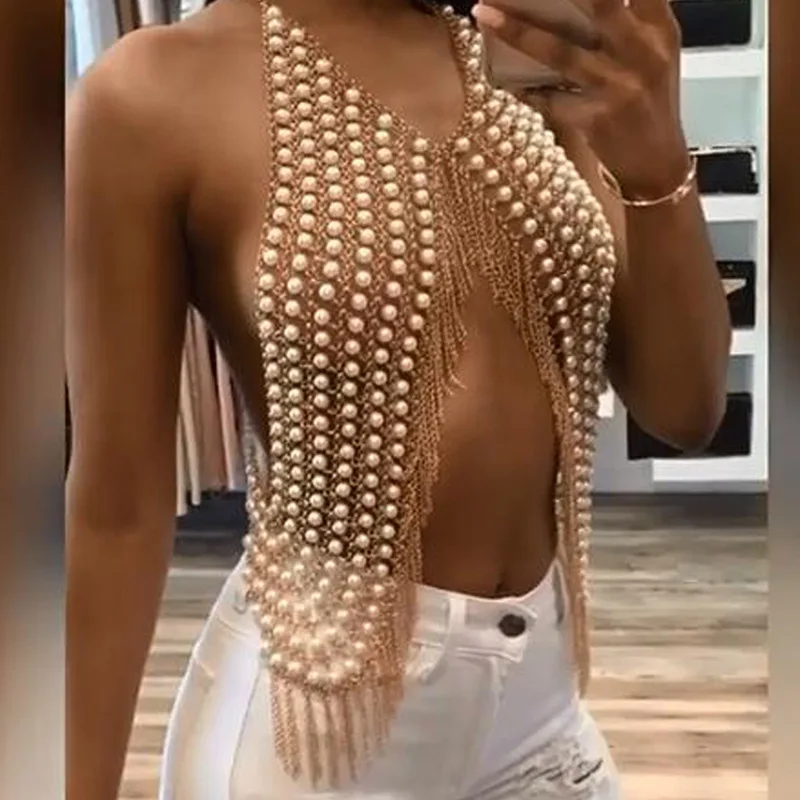 Fashion Boho Imitation Pearls Full Body Chain Bar Statement Tassel Pendant Charm Dress Sexy Nightclub Party Jewelry
Fashion Boho Imitation Pearls Full Body Chain Bar Statement Tassel Pendant Charm Dress Sexy Nightclub Party Jewelry