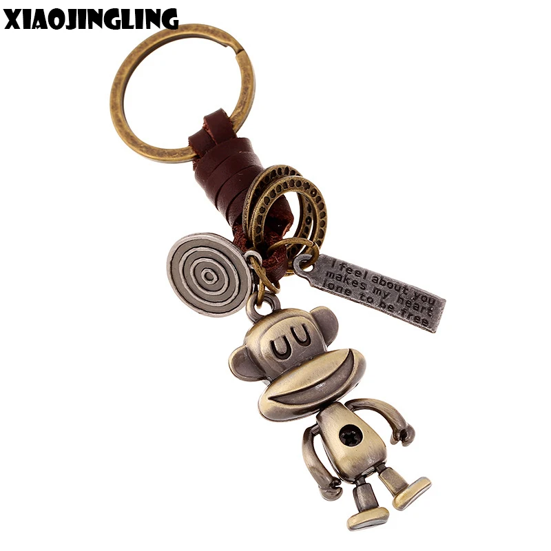 XIAOJINGLING Monkey Leather Pendant Keychain Fashion Unique Handbag Keyring Retro Men Punk Key Chain Jewelry For Women Accessory
XIAOJINGLING Monkey Leather Pendant Keychain Fashion Unique Handbag Keyring Retro Men Punk Key Chain Jewelry For Women Accessory