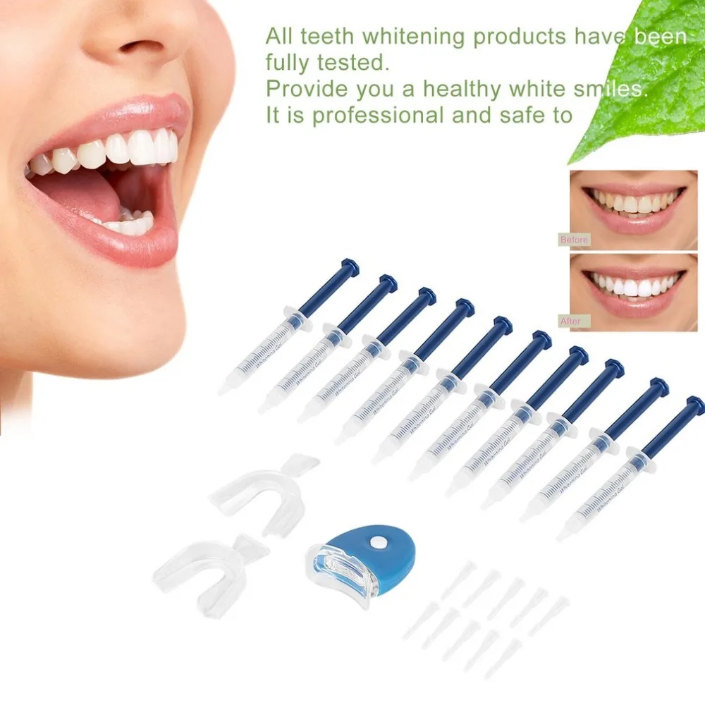 New Hot Professional Portable Dental Equipment 10 Pieces White Tooth Teeth Whitening System Whitener Bleaching Kit Oral Gel Kit
New Hot Professional Portable Dental Equipment 10 Pieces White Tooth Teeth Whitening System Whitener Bleaching Kit Oral Gel Kit