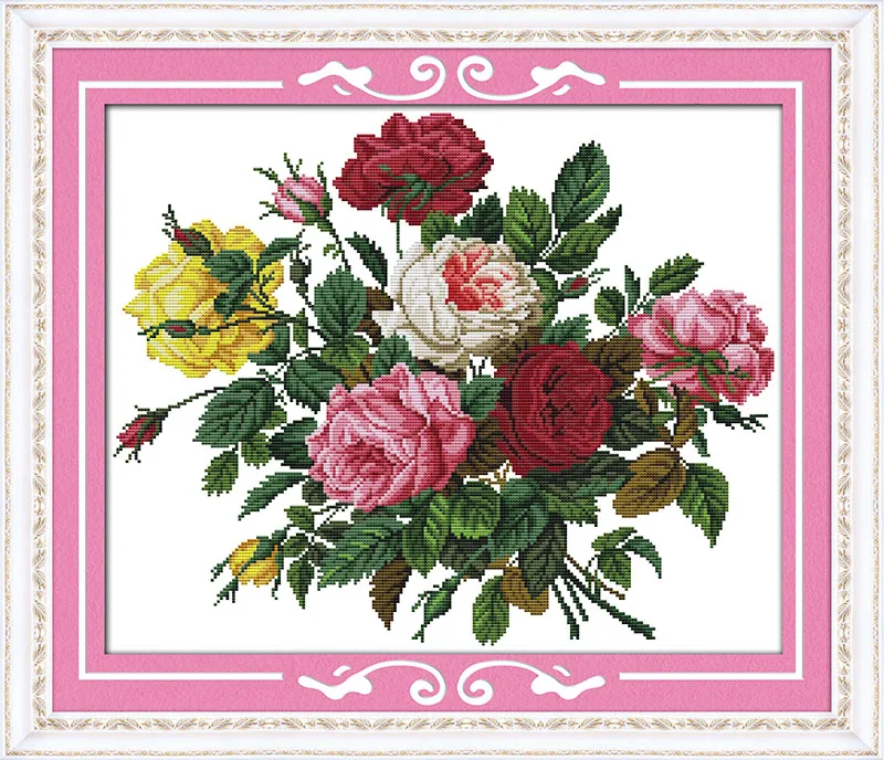 Beautiful rose cross stitch kit flower 18ct 14ct 11ct count printed canvas stitching embroidery DIY handmade needlework
Beautiful rose cross stitch kit flower 18ct 14ct 11ct count printed canvas stitching embroidery DIY handmade needlework