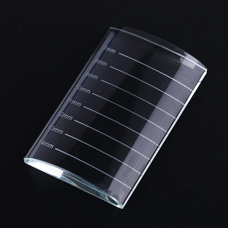 Фото 1 шт. прозрачный стеклянный поддон для наращивания накладных ресниц U-образный