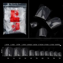 Transparent faux ongles 500 pièces faux artificiel ongles autocollants naturel acrylique faux orteil ongles conseils mode goutte 70901(China)