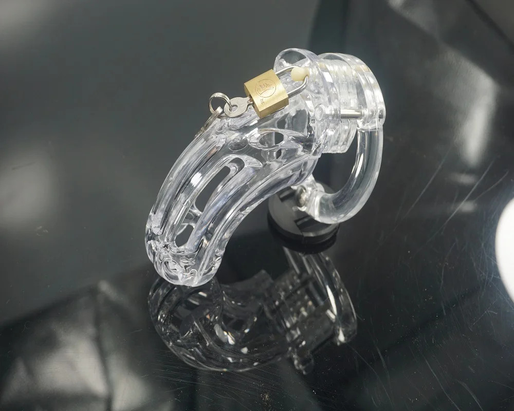 free shipping CB4000 male plastic chastity cage device SM penis ring bondage sex toys for men 4