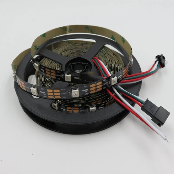 5m/roll DC5V WS2812B Built-in ic Smart led pixel strip,30pcs WS2812B/M,7.2w/m,non-waterproof,Black/White PCB
5m/roll DC5V WS2812B Built-in ic Smart led pixel strip,30pcs WS2812B/M,7.2w/m,non-waterproof,Black/White PCB