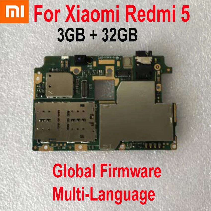 Original Unlocked 3GB 32GB Global FirmWare Working Mainboard For Xiaomi Redmi 5 Hongmi 5 Motherboard Circuit Fee Flex Cable
Original Unlocked 3GB 32GB Global FirmWare Working Mainboard For Xiaomi Redmi 5 Hongmi 5 Motherboard Circuit Fee Flex Cable