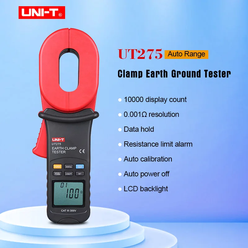 2018 NEWEST UNI-T UT275 Data Recall Clamp Earth Ground Resistance Testers 30 Data Logging Auto Calibration Function
2018 NEWEST UNI-T UT275 Data Recall Clamp Earth Ground Resistance Testers 30 Data Logging Auto Calibration Function