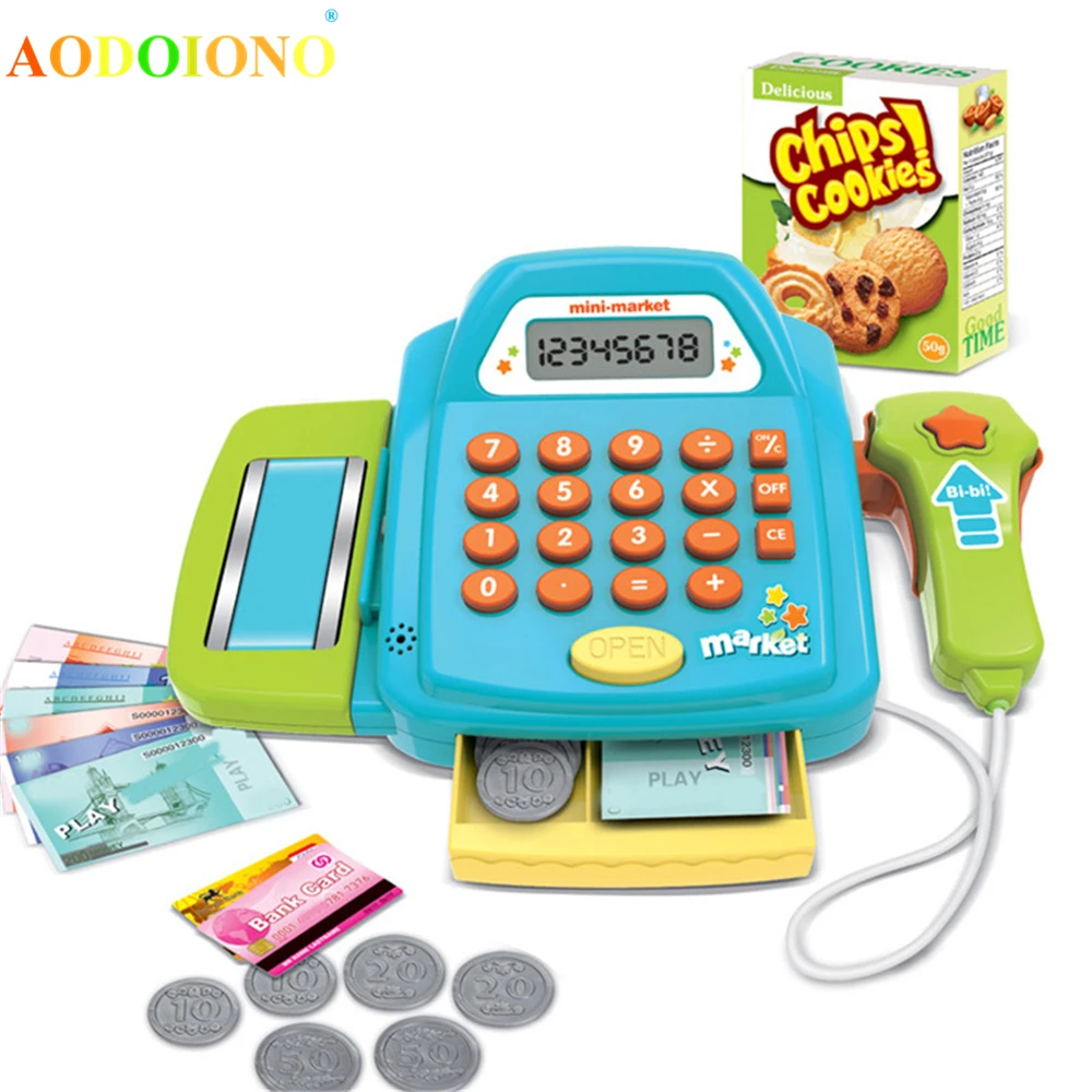 Toy Cashier Cash Register with Real Calculator Vegetable Coins Pretend Play Toy Baby Kids Girl Boy Shopping Market Toys Gift Box
Toy Cashier Cash Register with Real Calculator Vegetable Coins Pretend Play Toy Baby Kids Girl Boy Shopping Market Toys Gift Box