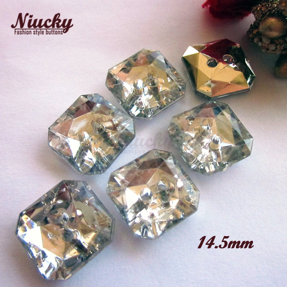 Niucky 14.5mm 2 holes square acrylic crystal buttons for sewing wedding diy craft deocrative accessories supplies A0102-002
Niucky 14.5mm 2 holes square acrylic crystal buttons for sewing wedding diy craft deocrative accessories supplies A0102-002