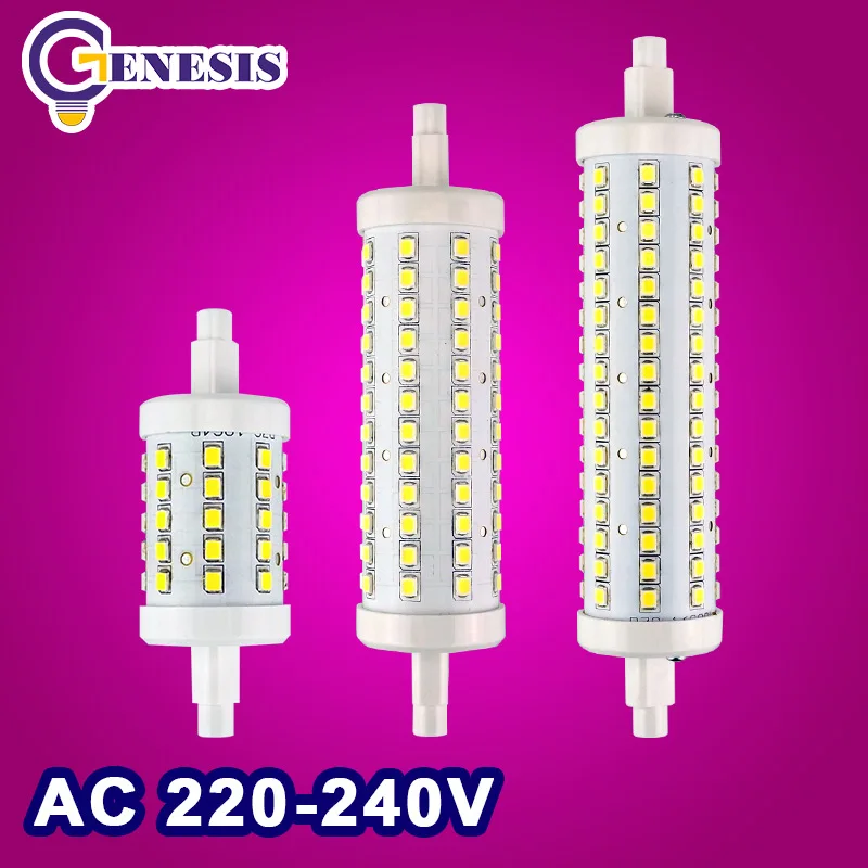 

R7S LED Bulb 5W 10W 15w SMD2835 85-265V Dimmable 78mm 118mm 135mm LED Lamp Bulb R7S Light 360 Degree Halogen Lamp Floodlight