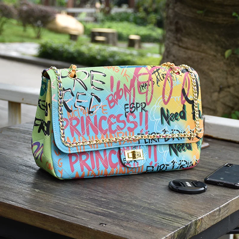 Colorful Graffiti Cow Leather Bag for Women Fashion Suede Designer Brand Handbag Top Quality Crossbody Shoulder Bags B071
Colorful Graffiti Cow Leather Bag for Women Fashion Suede Designer Brand Handbag Top Quality Crossbody Shoulder Bags B071