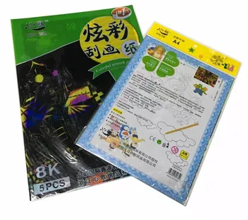 NEW 10 Sheet 26x19cm Two-in-one Magic Color Scratching Art Paper Coloring Cards Scraping Drawing Toys for Children
NEW 10 Sheet 26x19cm Two-in-one Magic Color Scratching Art Paper Coloring Cards Scraping Drawing Toys for Children