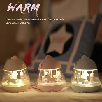 Creative USB Charging Carousel Music Light Led Bedside Night Light Rechargeable Touch Cute Music Lamp
Creative USB Charging Carousel Music Light Led Bedside Night Light Rechargeable Touch Cute Music Lamp