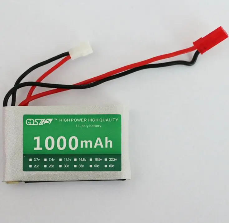 2pcs lipo 2s battery 7.4v 1000mah lipo 25C jst plug 30C for model aircraft mini rc quadrocopter kit airplane Remote control toy
2pcs lipo 2s battery 7.4v 1000mah lipo 25C jst plug 30C for model aircraft mini rc quadrocopter kit airplane Remote control toy