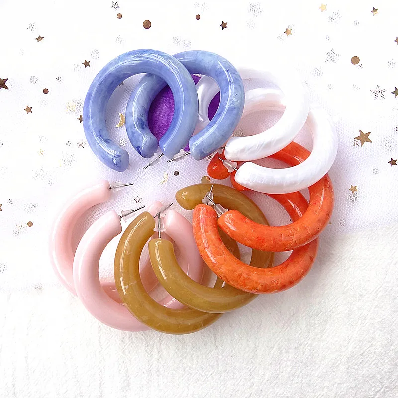 UJBOX Japanese Korean Exaggerated Acrylic Hoop Earrings Multicolor Geometric Circle Hoop Earrings Factory Wholesale E347
UJBOX Japanese Korean Exaggerated Acrylic Hoop Earrings Multicolor Geometric Circle Hoop Earrings Factory Wholesale E347
