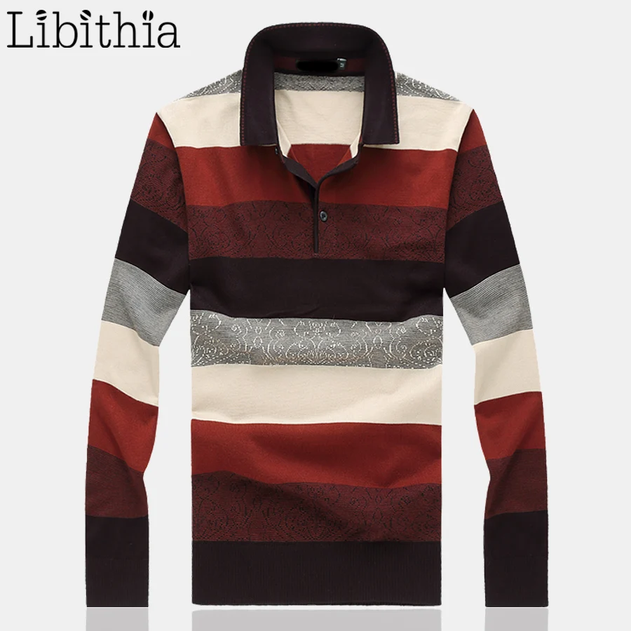 Mens Wool Sweaters Striped Patterns Turn-down Collar Brand Designer Winter Clothing Blusa Masculina Sueter Large Size M-8XL T098
Mens Wool Sweaters Striped Patterns Turn-down Collar Brand Designer Winter Clothing Blusa Masculina Sueter Large Size M-8XL T098